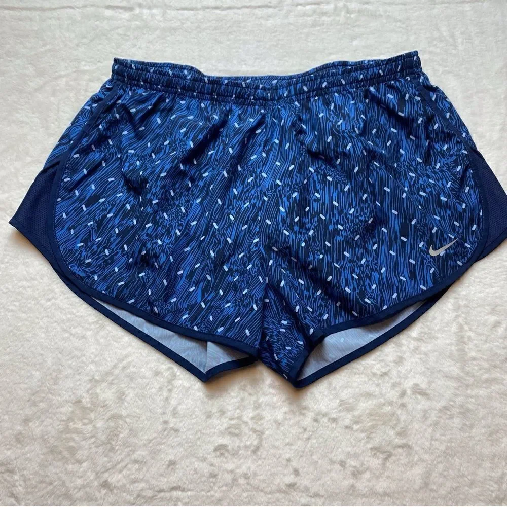 Nike Dri-Fit Blue Tone Running Shorts Size Large